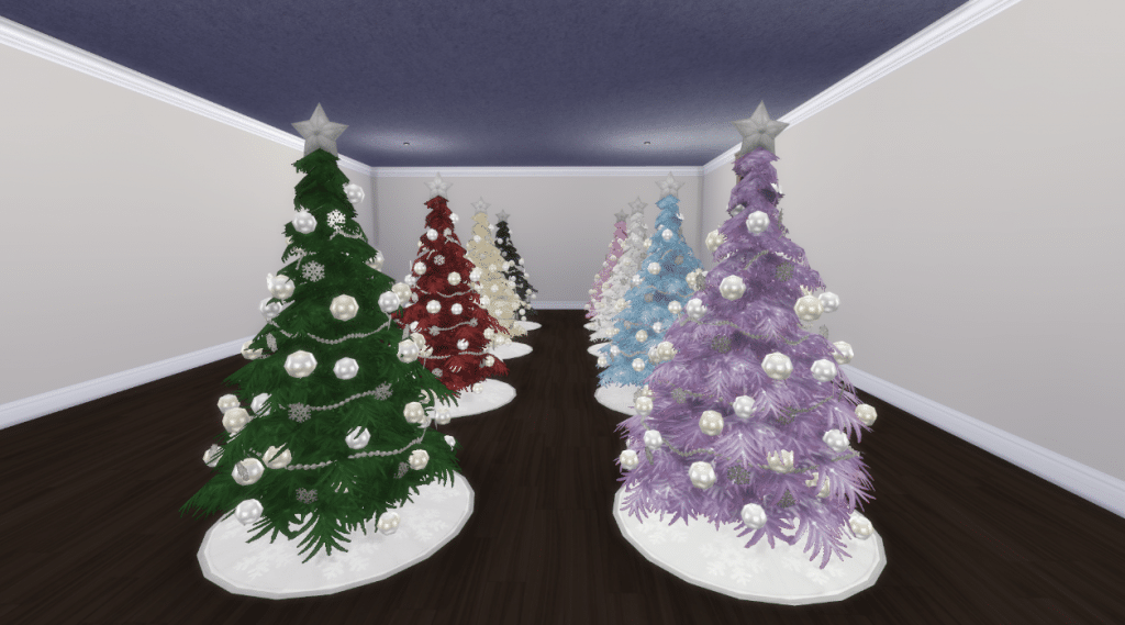 Colorful Holiday Christmas Trees Decor