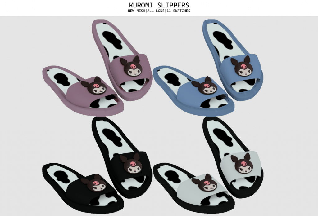Cute Kuromi Slippers for Female