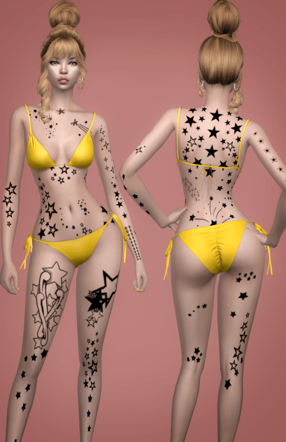 Disco Star Full Body Tattoo