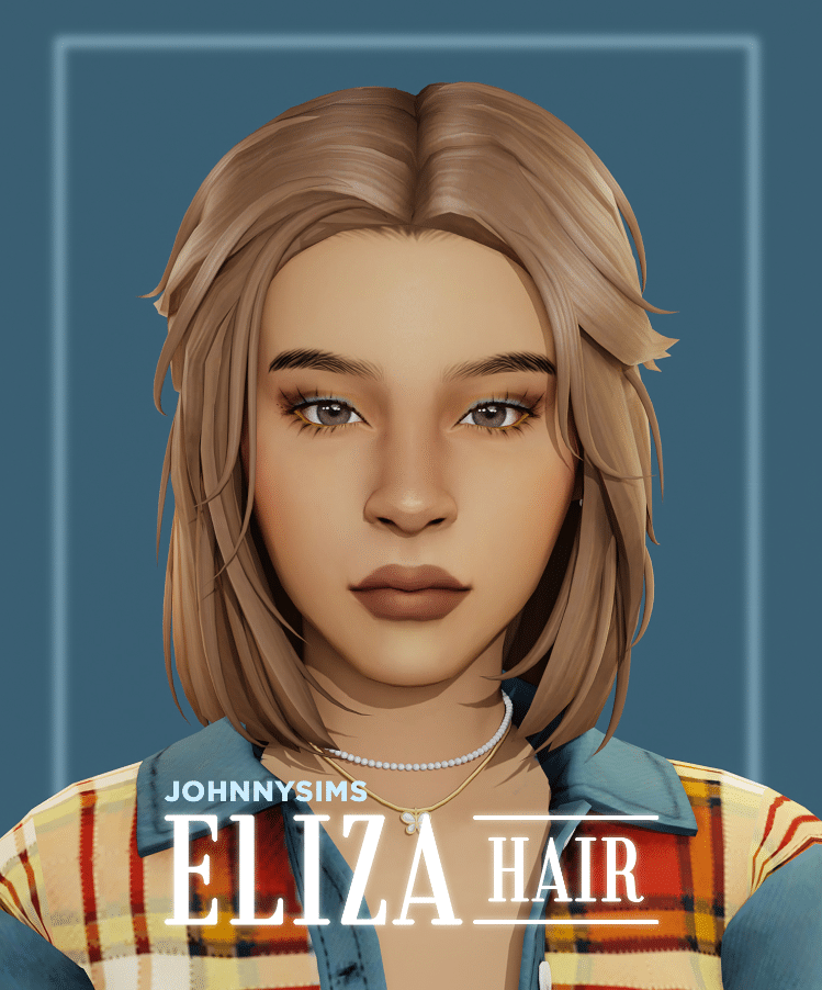 Eliza Short Messy Middle Parted Hairstyle for Male and Female