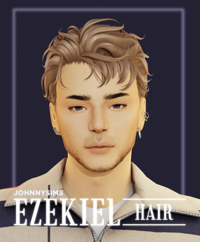 Ezekiel Short and Messy Hairstyle