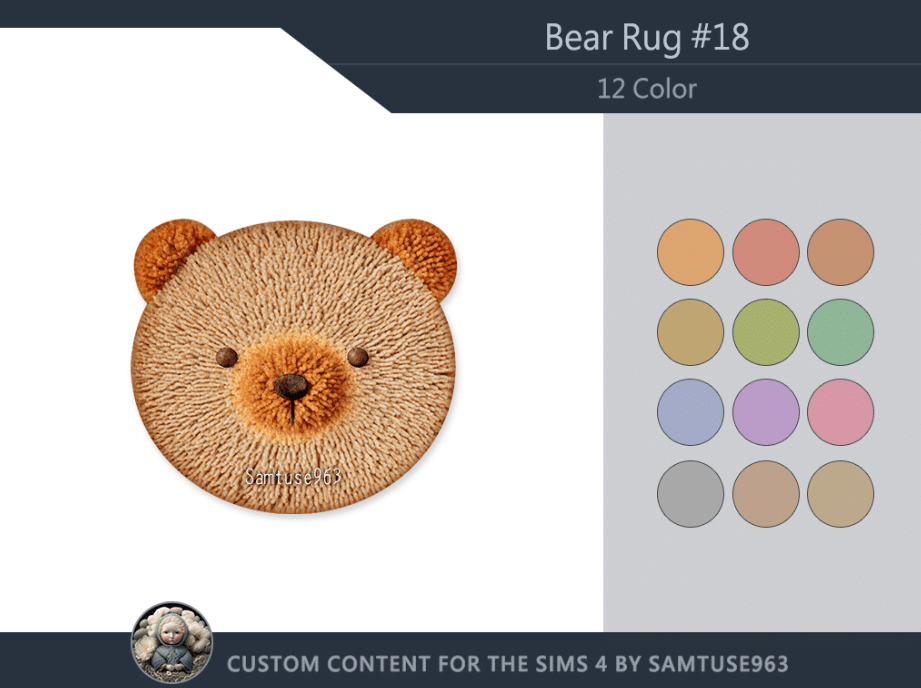 Fluffy Bear Shaped Rug