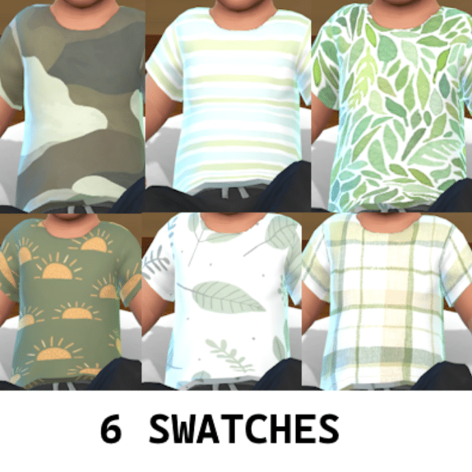 Green T-Shirt Set for Infants