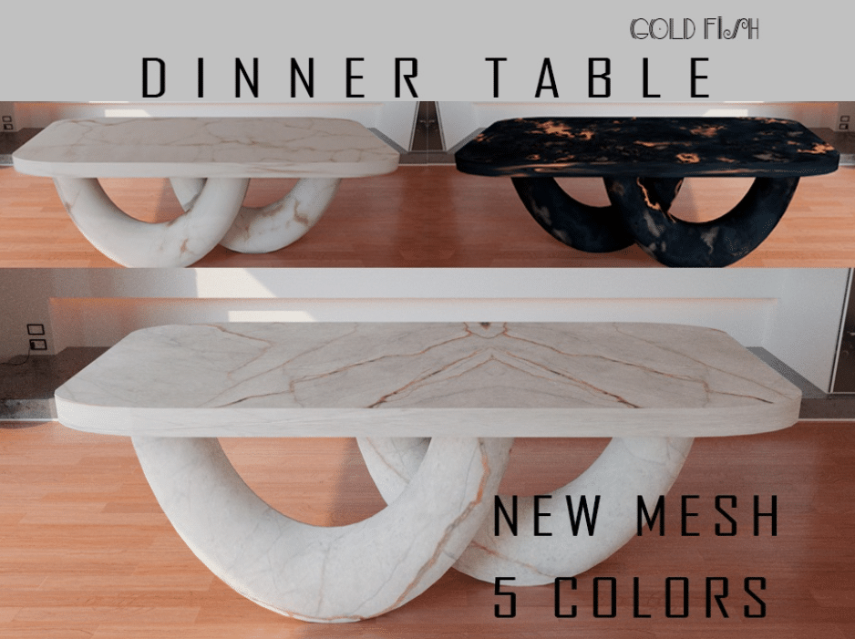 Large Modern Marble Dinner Table