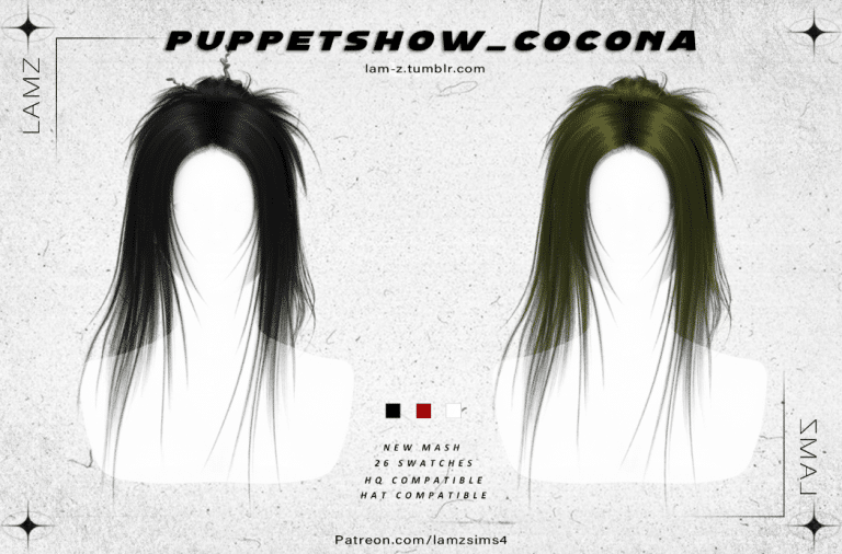 Long Messy Hairstyle with Buns for Female [ALPHA]