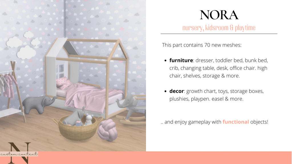 Nora Nursery, Kidsroom, & Playtime