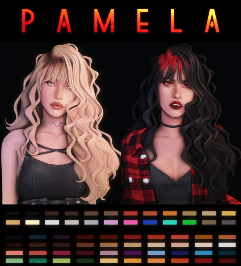 Pamela Long Curly Hairstyle for Female