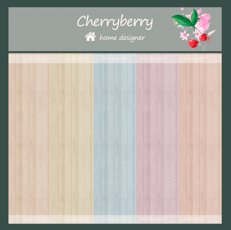 Pastel Colored Wooden Wallpaper Panels