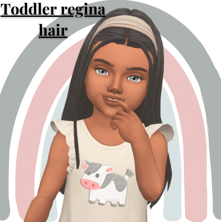 Regina Long Middle Parted Hairstyle for Female Toddler