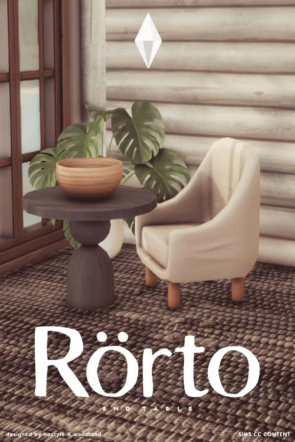 Rörto Round Wooden End Table