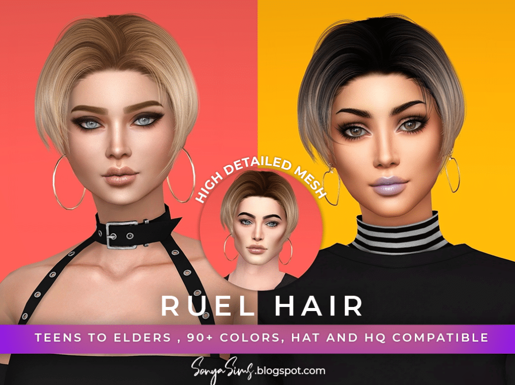 Ruel Short Middle Parted Hairstyle for Female