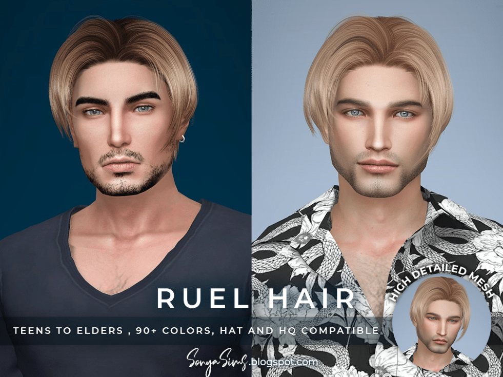 Ruel Short Middle Parted Hairstyle for Male