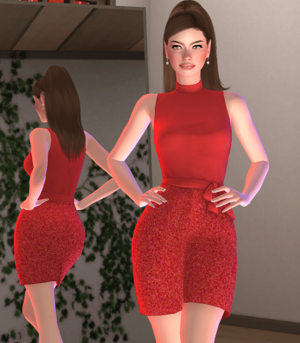 Sexy Little Red Dress for Female