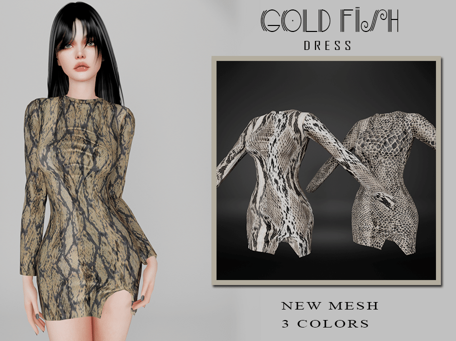 Short Snake Skin Dress for Female