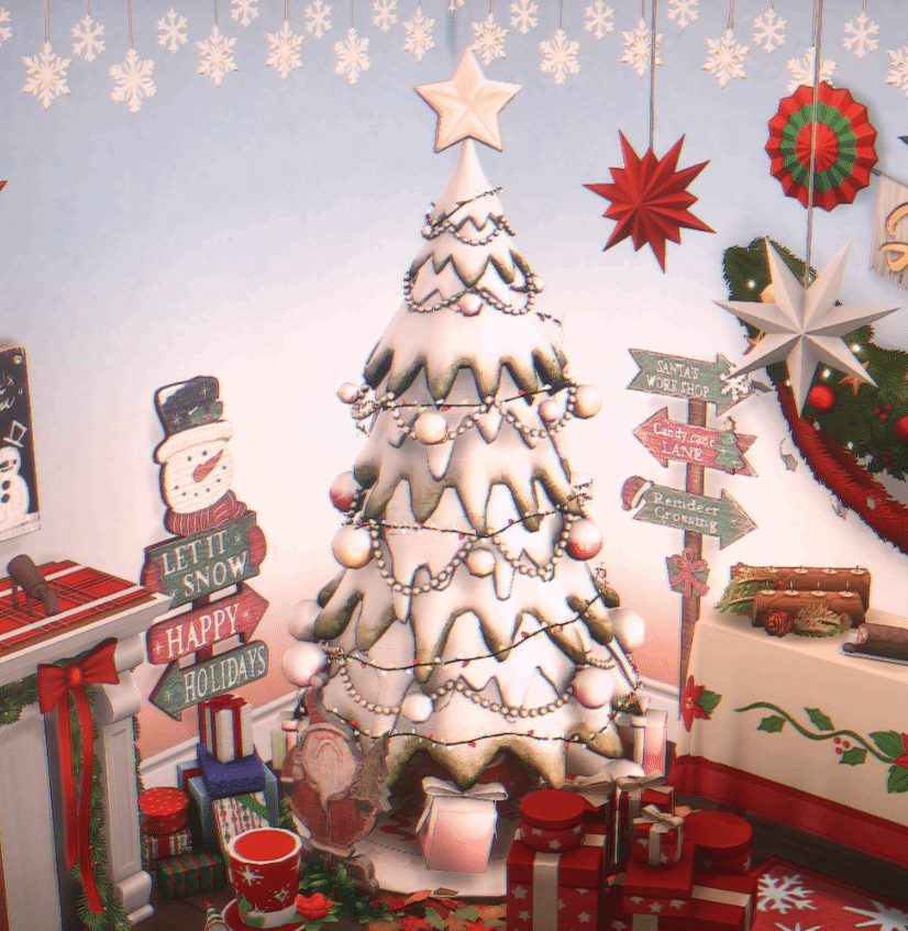 Snowy Christmas Tree Indoor Decor