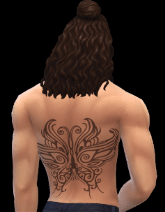 Stylish Butterfly Back Tattoo