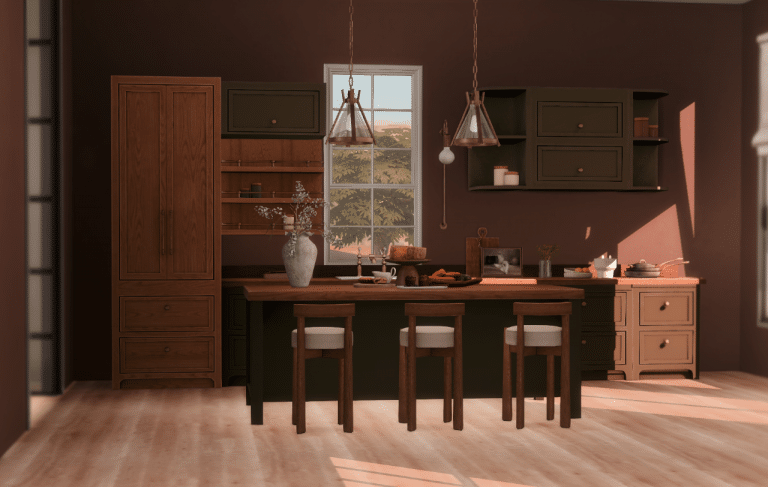 Sunday Kitchen Set (Barstool/ Cake/ Cabinet/ Decors/ Food Decors/ Shelf/ Storage/ Wall Lights/ Wooden Board/ Counters) [ALPHA]