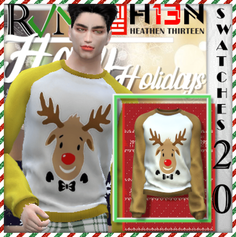 Sweater Deer Printed Sweater for Male