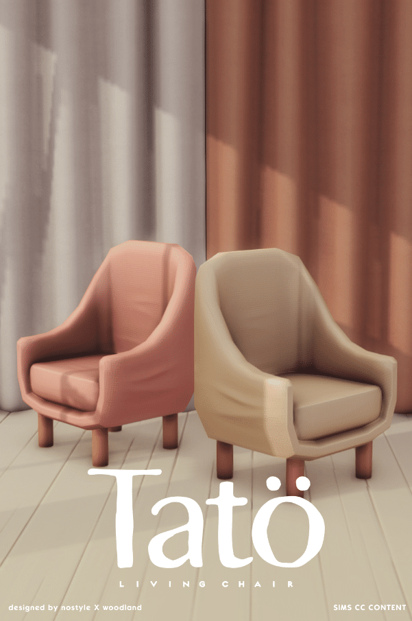 Tatö Cute Modern Chair with Wooden Feet