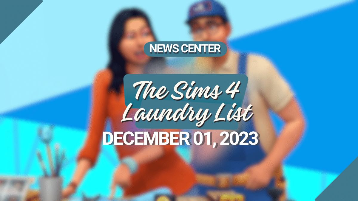 The Sims 4 Laundry List Dec 01, 2023