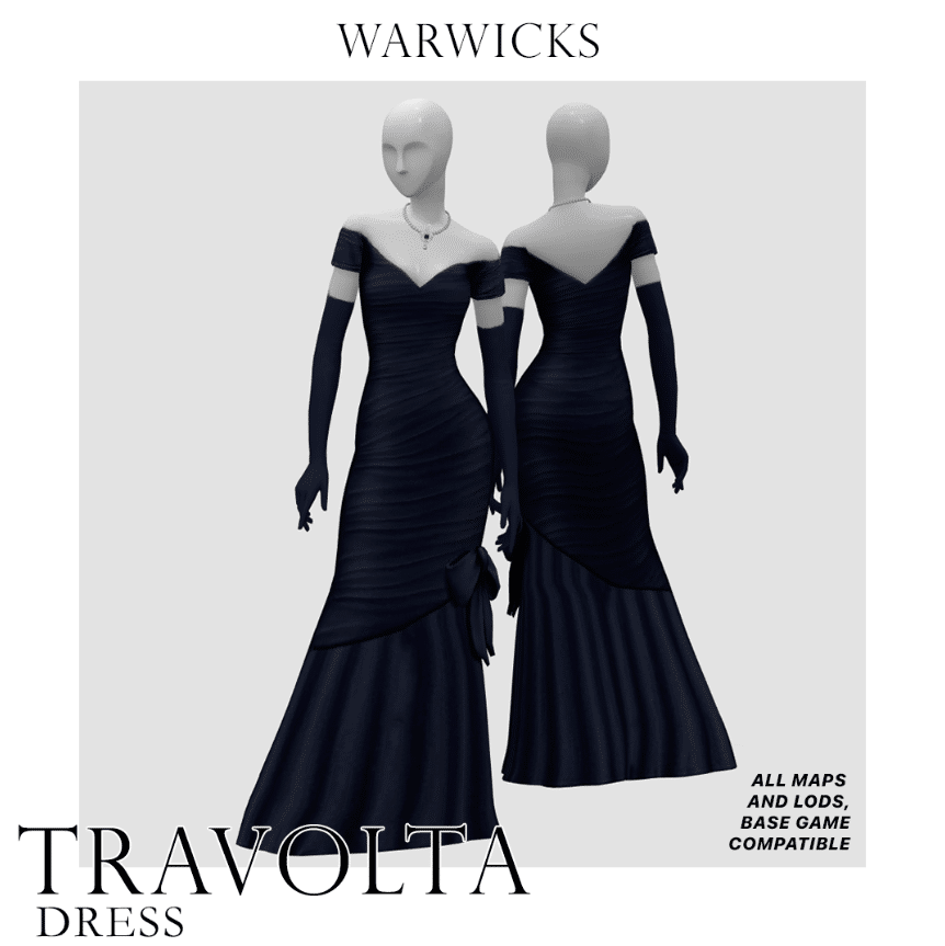 Travolta Off Shoulder Dress for Female