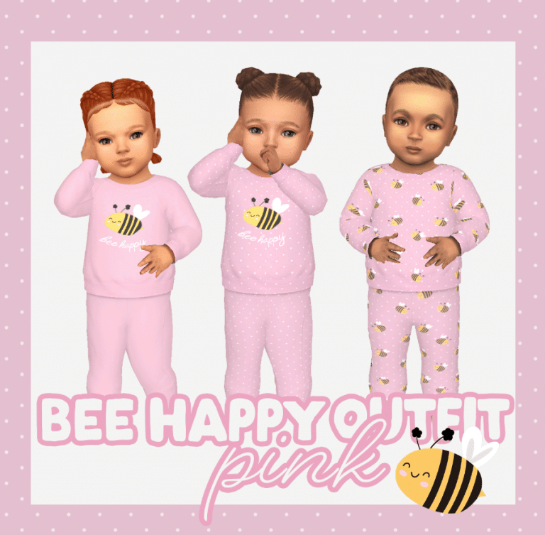 Winter Bee Happy Outfit for Infants