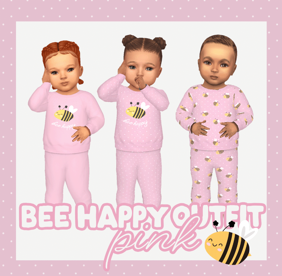 Winter Bee Happy Outfit for Infants