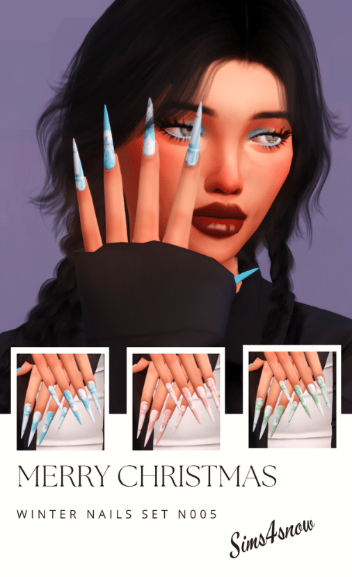 Winter Nails Set for Female