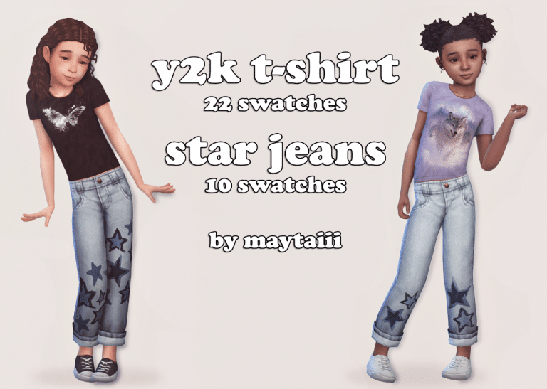Y2K T-Shirt and Star Jeans for Children