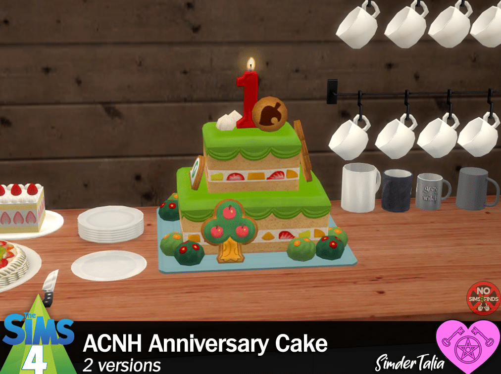 ACNH Anniversary Cake Food Decor