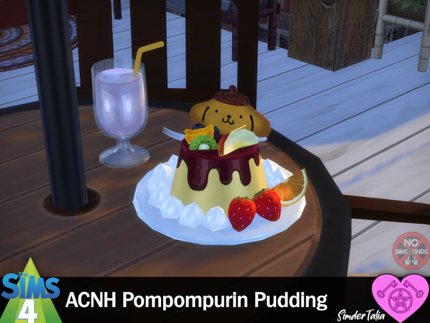 ACNH Pompompurin Pudding Food Decor