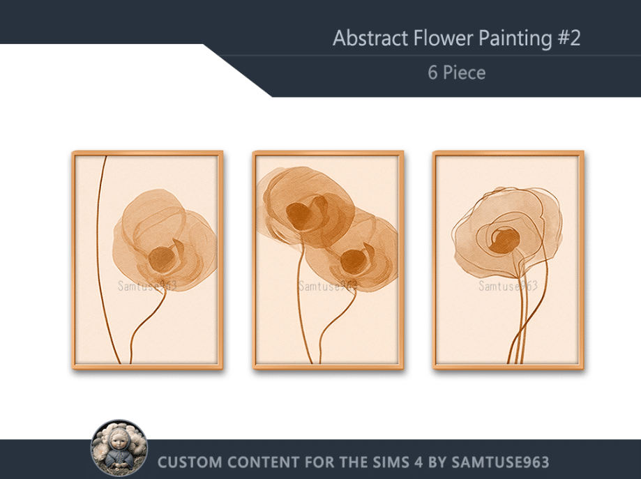 Abstract Modern Flower Painting