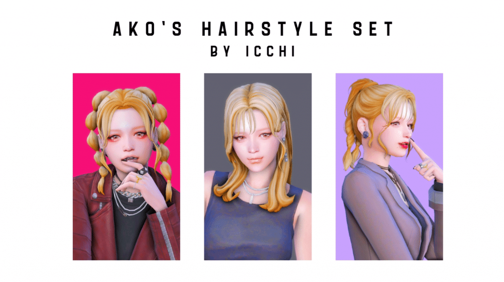 Ako's Hairstyle Sets for Female