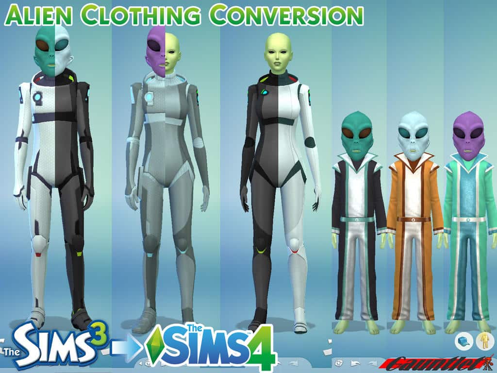 Sims 3 to Sims 4 Alien Clothing Conversion