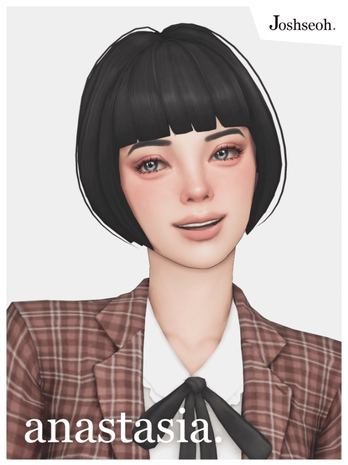 Anastasia Short Apple Cut Hairstyle for Female