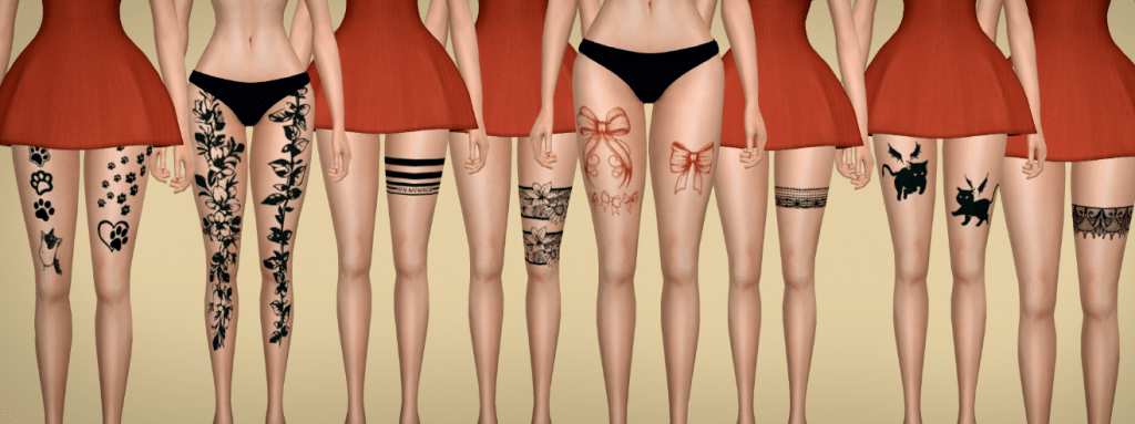 Assorted Leg Tattoo for Male and Female
