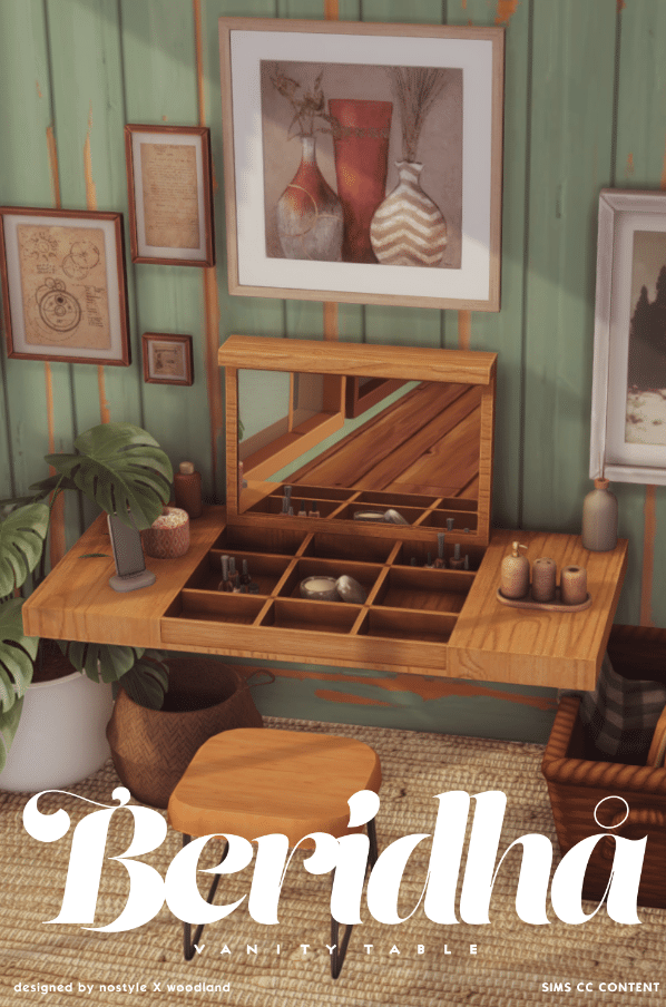 Beridhå Wooden Floating Vanity Table
