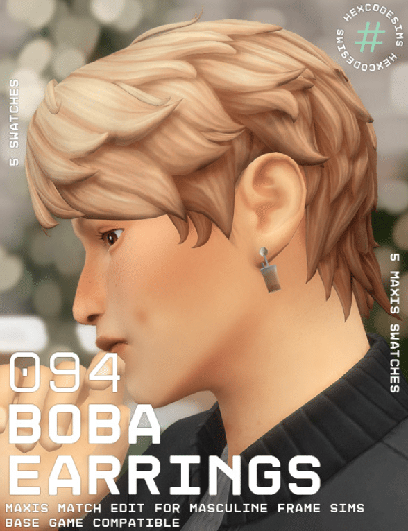 Boba Earrings Accessory for Male [MM]