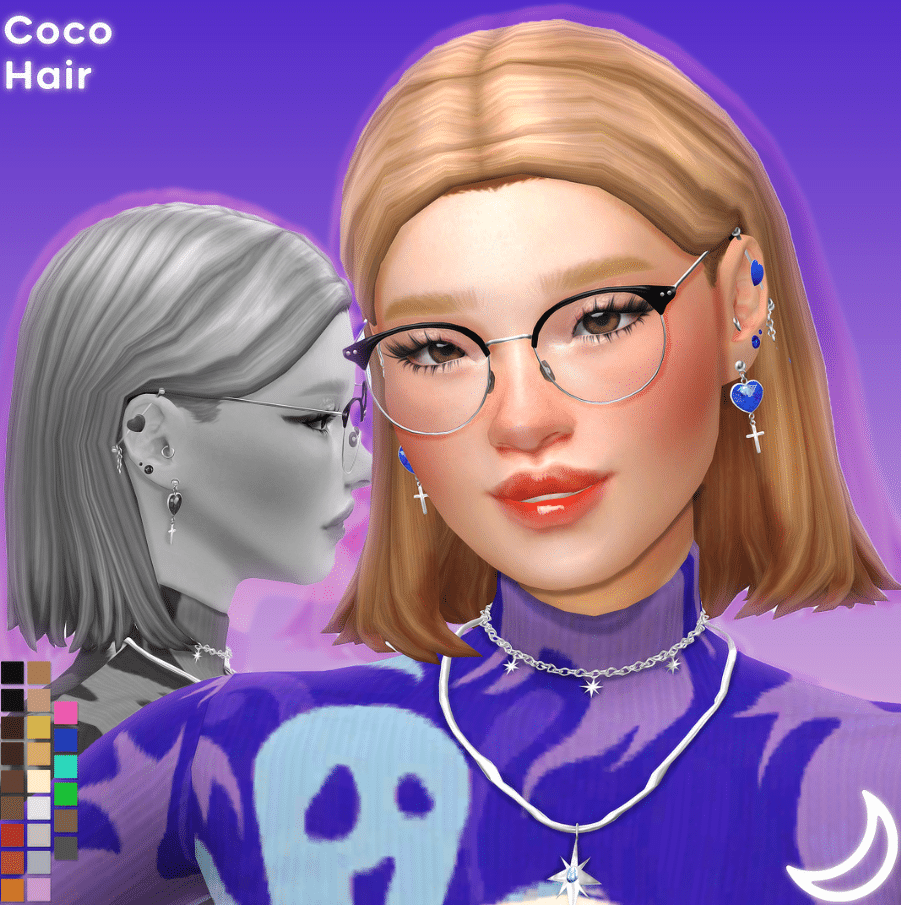 Coco Short and Straight Middle Parted Hairstyle for Female