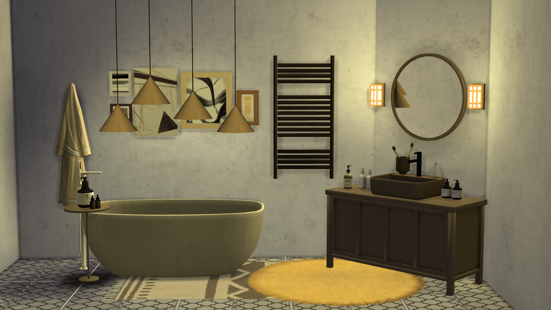 Cocoa Bliss Bathroom Set in-game shot