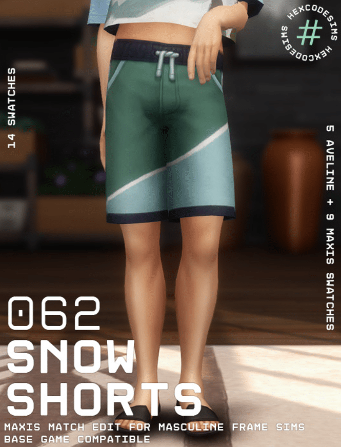 Colorful Snow Shorts for Male