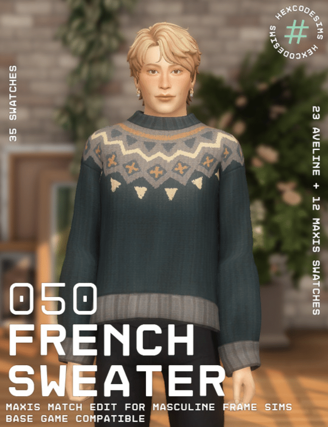 Comfy French Sweater for Male