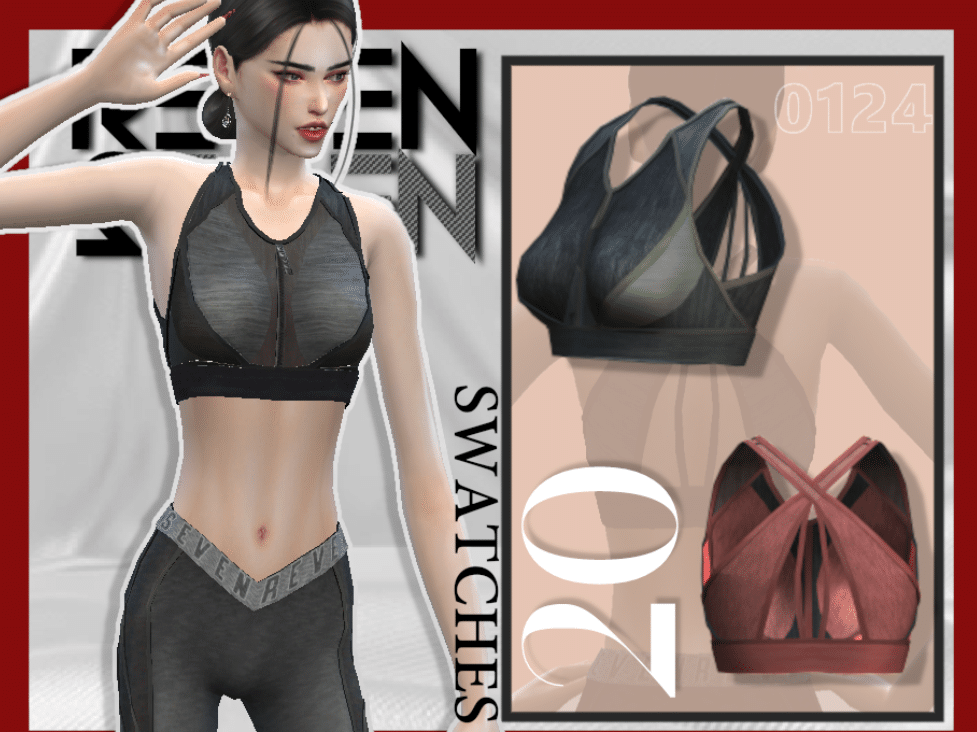 Criss-Cross Back Sheer Sports Bra for Female