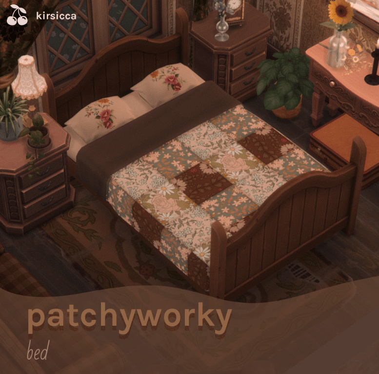 Cute Patchy Themed Bed