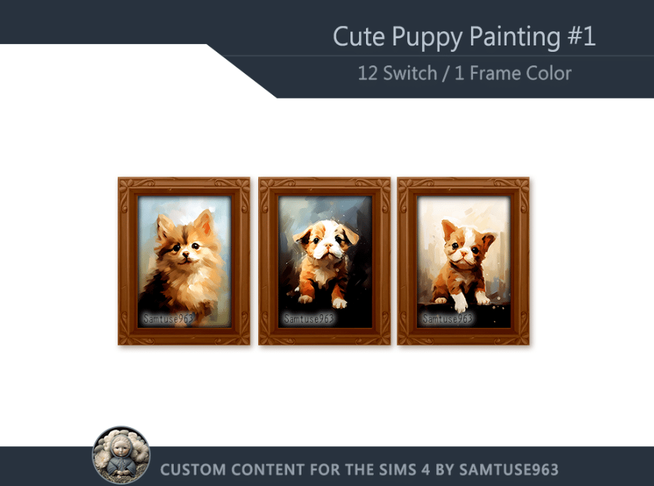Cute Puppy Painting Decor