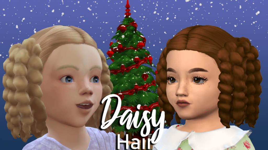 Daisy Side Bubble Braids Hairstyle for Female Toddlers