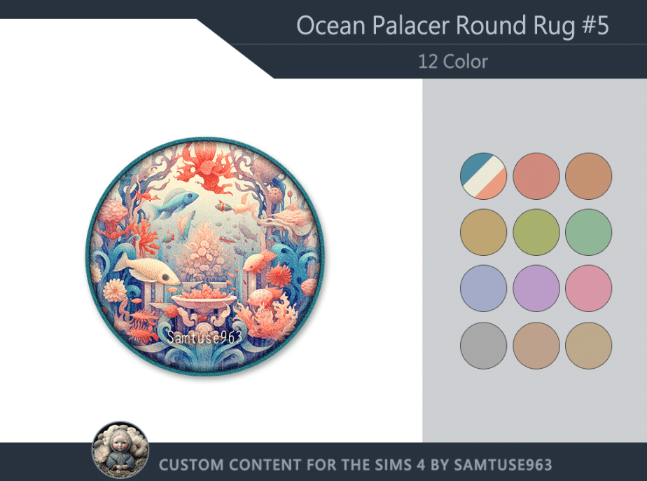 Deep Ocean Round Rug Decor