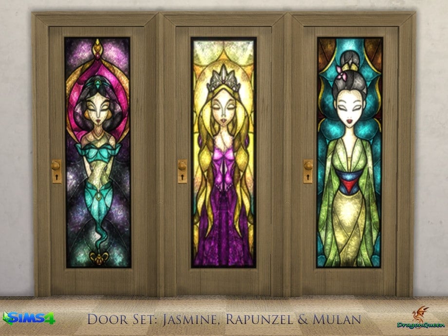 Door Set: Jasmine, Mulan & Rapunzel