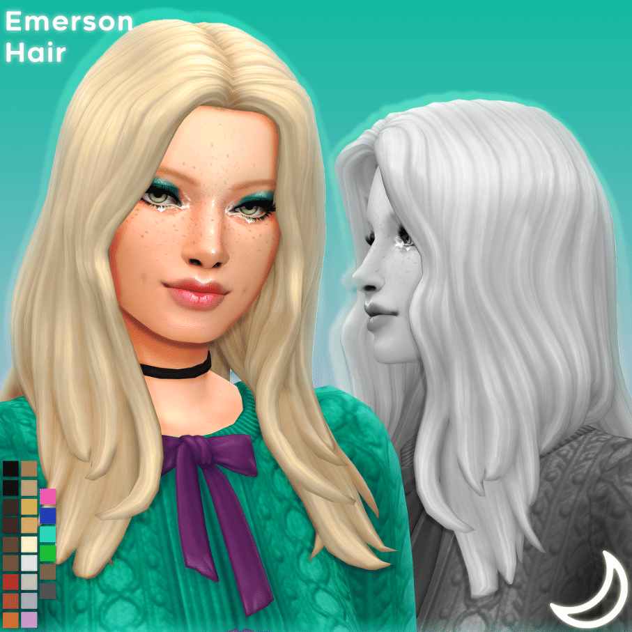 Emerson Long Middle Parted Hairstyle for Female