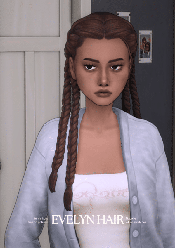 Evelyn Long Quad Pigtail Hairstyle for Female